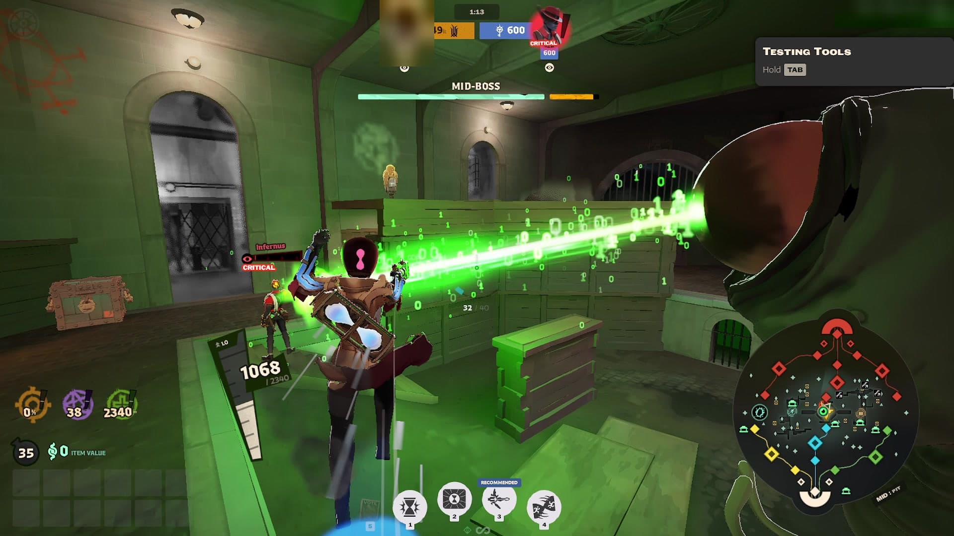 Binary Beam Mid-Boss (0s and 1s in the beam) screenshot 7