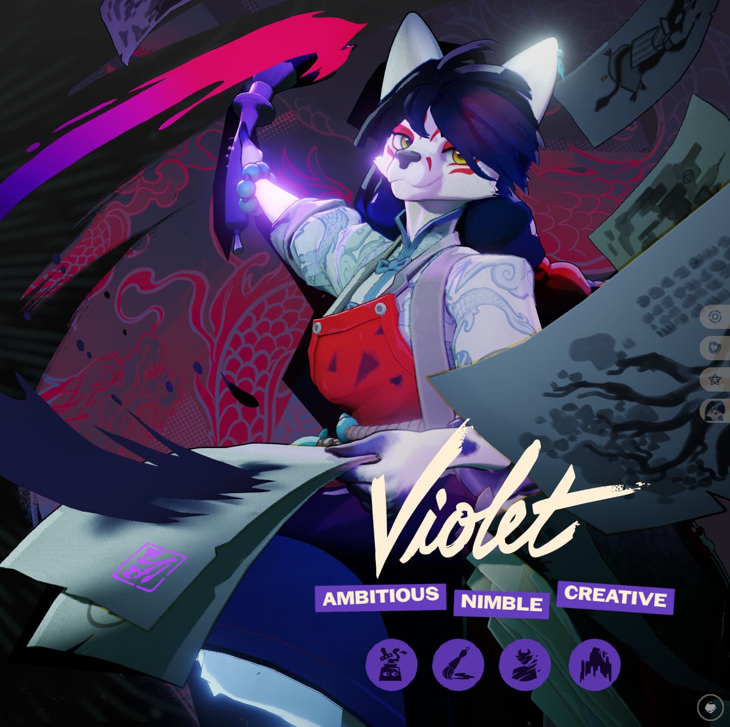 Wolf Violet Skin screenshot 4