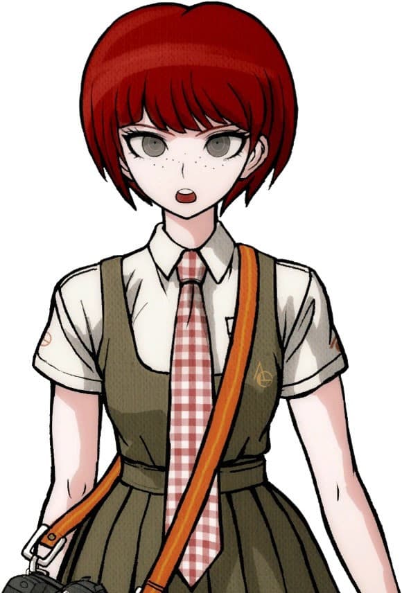 Danganronpa Mahiru Koizumi over Doorman portraits screenshot 3