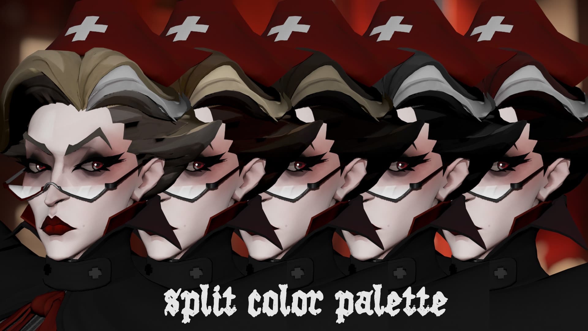 Scarlet Nurse + particles (10 hair options) screenshot 4