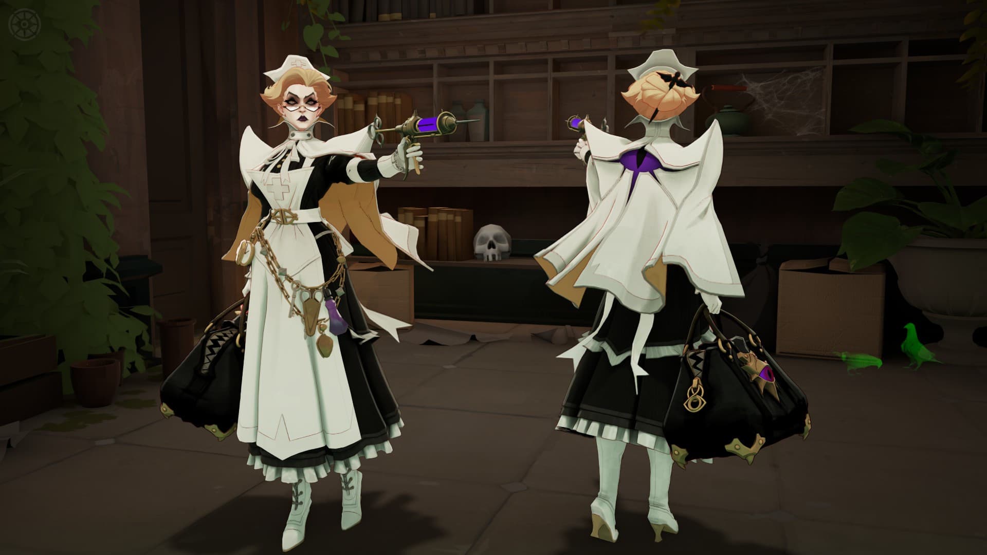 Maid Nurse Harrow + particles (bow leech add-on) screenshot 2