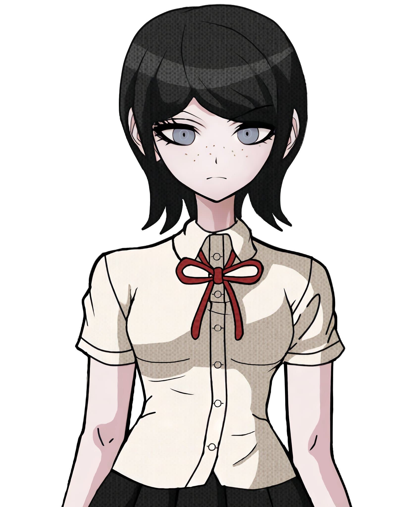 Danganronpa Mukuro Ikusaba over Haze portraits screenshot 3