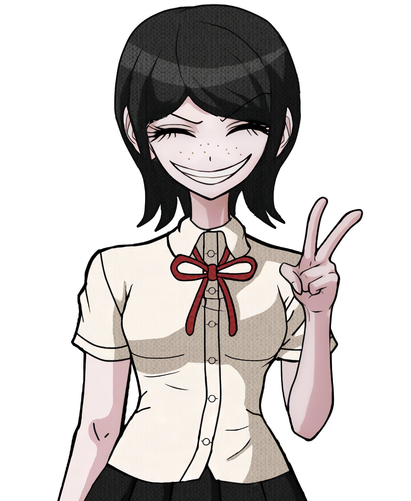 Danganronpa Mukuro Ikusaba over Haze portraits screenshot 5