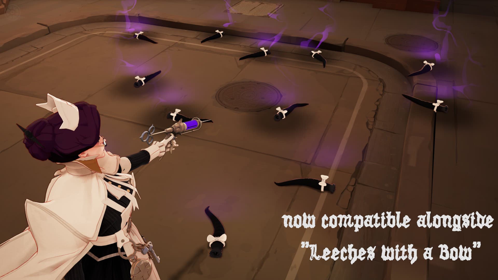 Maid Nurse Harrow + particles (bow leech add-on) screenshot 6