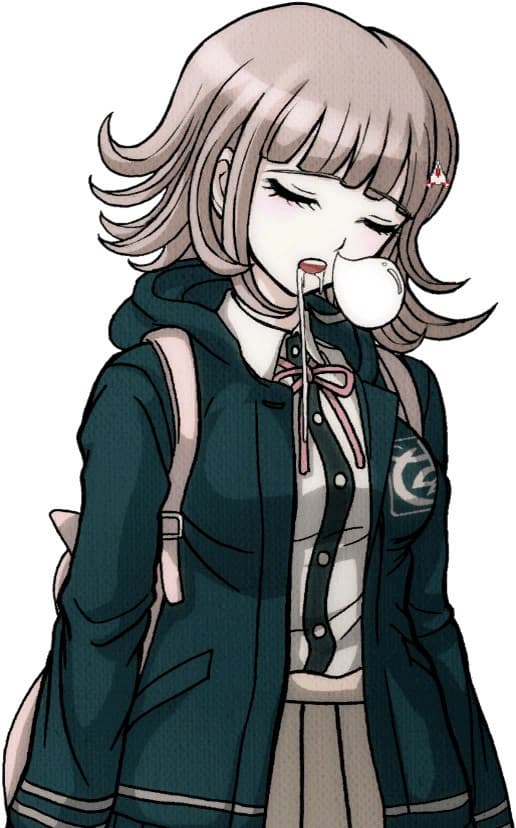 Danganronpa Chiaki Nanami over Rem portraits screenshot 4