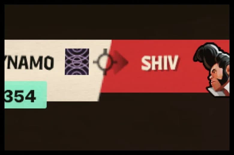 Deadlock's event feed naming the ability that landed a kill